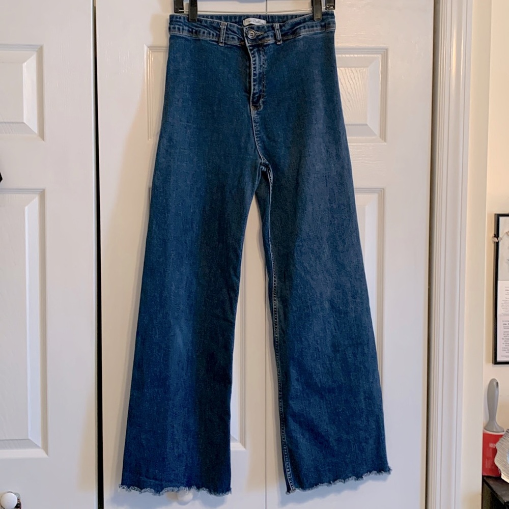Terzi Dukkani, jeans high waisted wide flares, size medium, 42, EUC